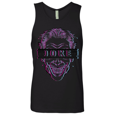 T-Shirts Black / S Glitch Joke Men's Premium Tank Top