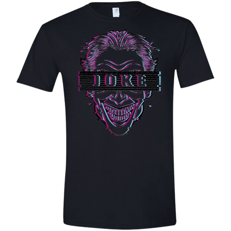 T-Shirts Black / X-Small Glitch Joke Men's Semi-Fitted Softstyle