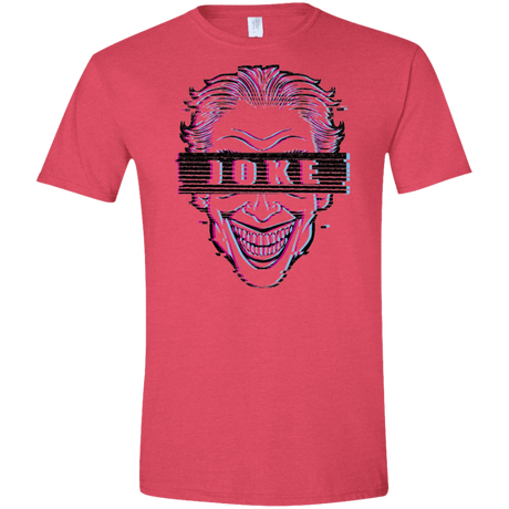 T-Shirts Heather Red / S Glitch Joke Men's Semi-Fitted Softstyle