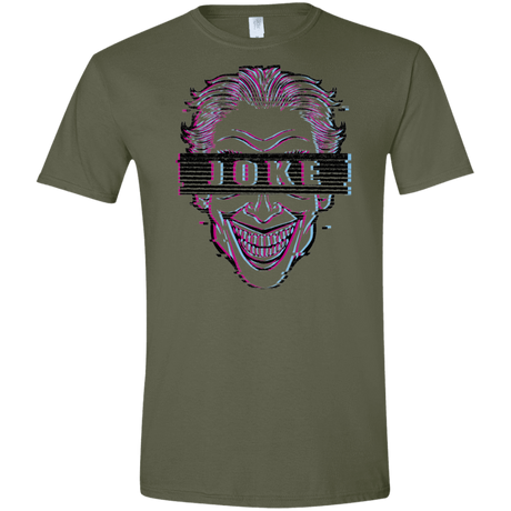T-Shirts Military Green / S Glitch Joke Men's Semi-Fitted Softstyle
