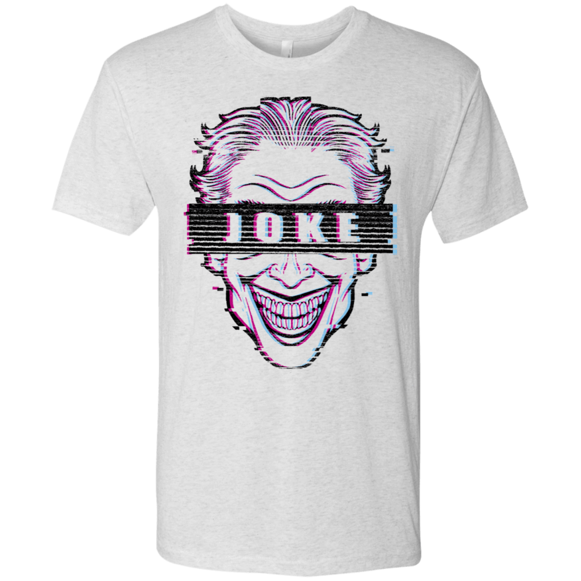 T-Shirts Heather White / S Glitch Joke Men's Triblend T-Shirt
