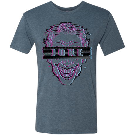 T-Shirts Indigo / S Glitch Joke Men's Triblend T-Shirt