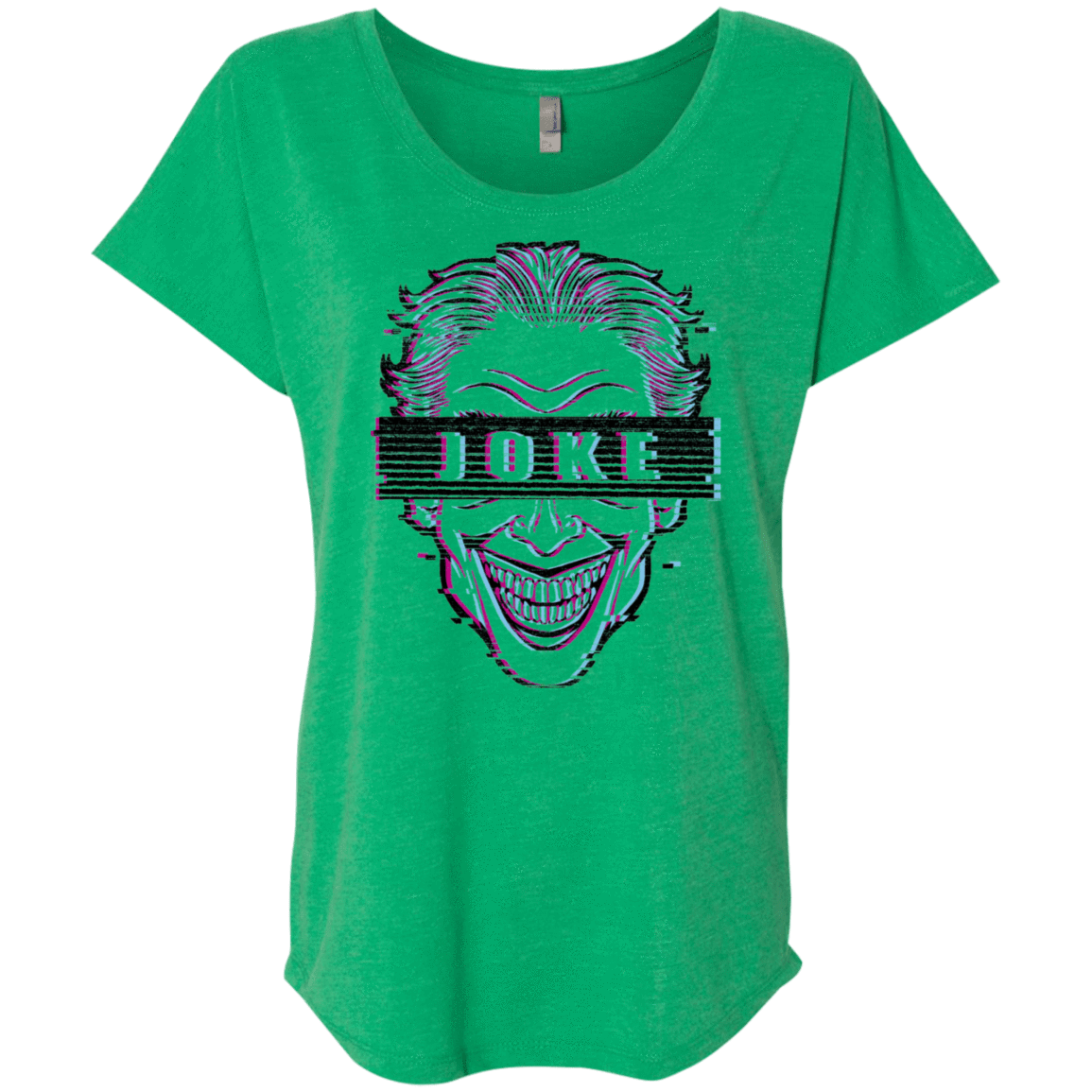 T-Shirts Envy / X-Small Glitch Joke Triblend Dolman Sleeve