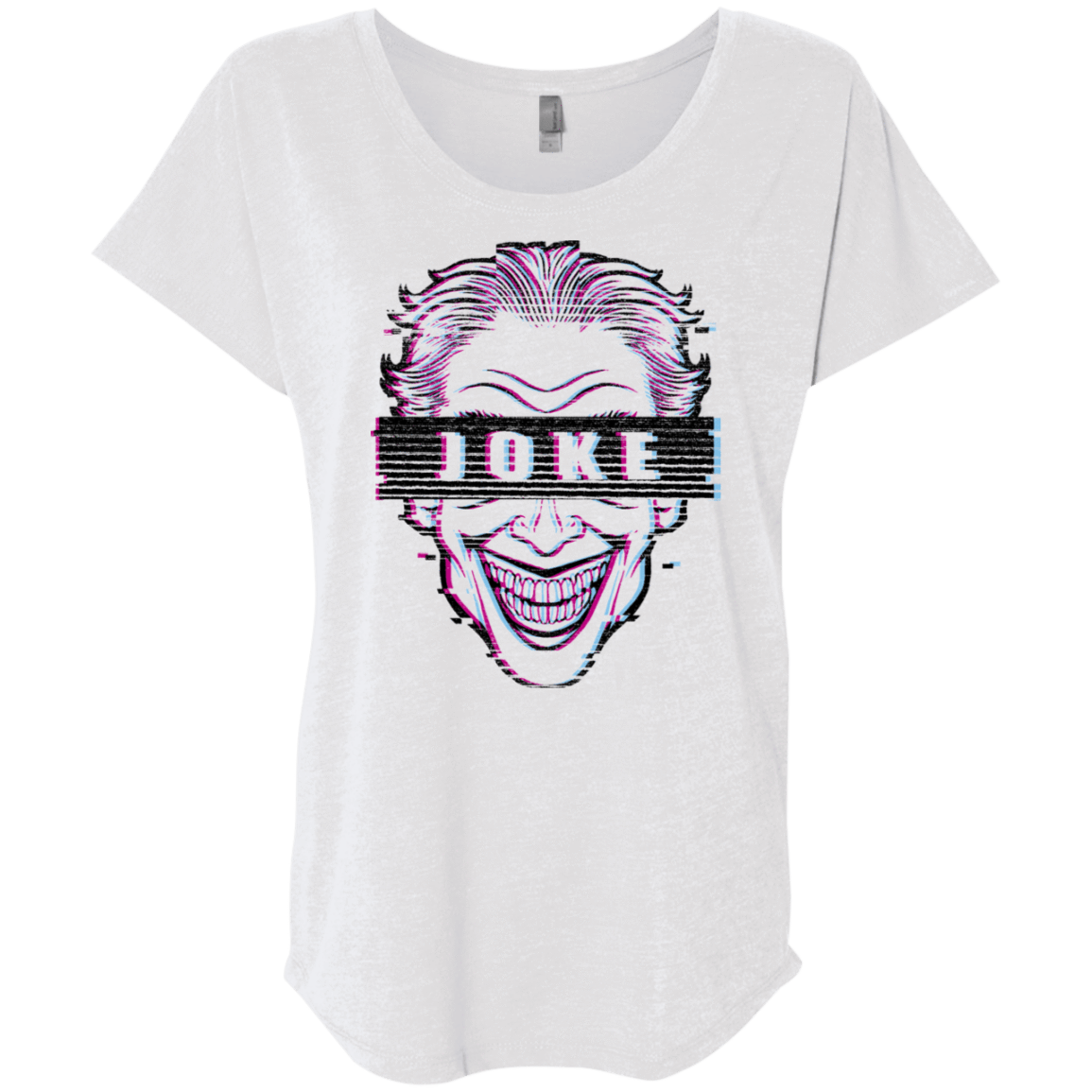 T-Shirts Heather White / X-Small Glitch Joke Triblend Dolman Sleeve