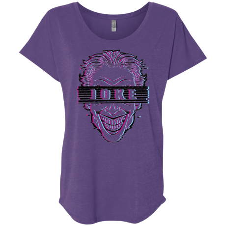 T-Shirts Purple Rush / X-Small Glitch Joke Triblend Dolman Sleeve