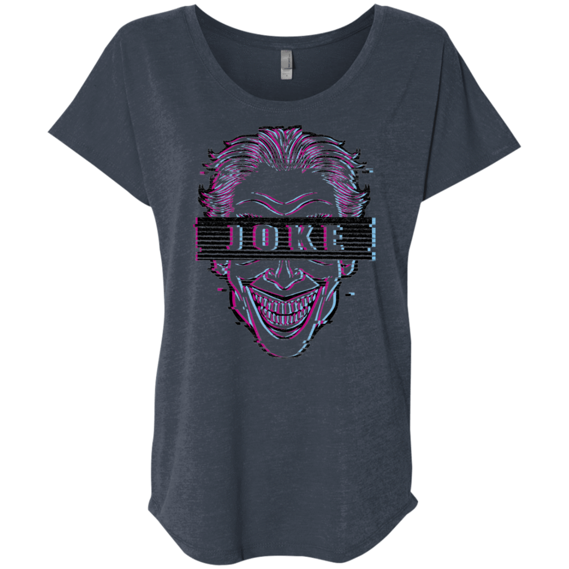 T-Shirts Vintage Navy / X-Small Glitch Joke Triblend Dolman Sleeve