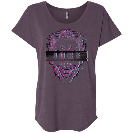 T-Shirts Vintage Purple / X-Small Glitch Joke Triblend Dolman Sleeve