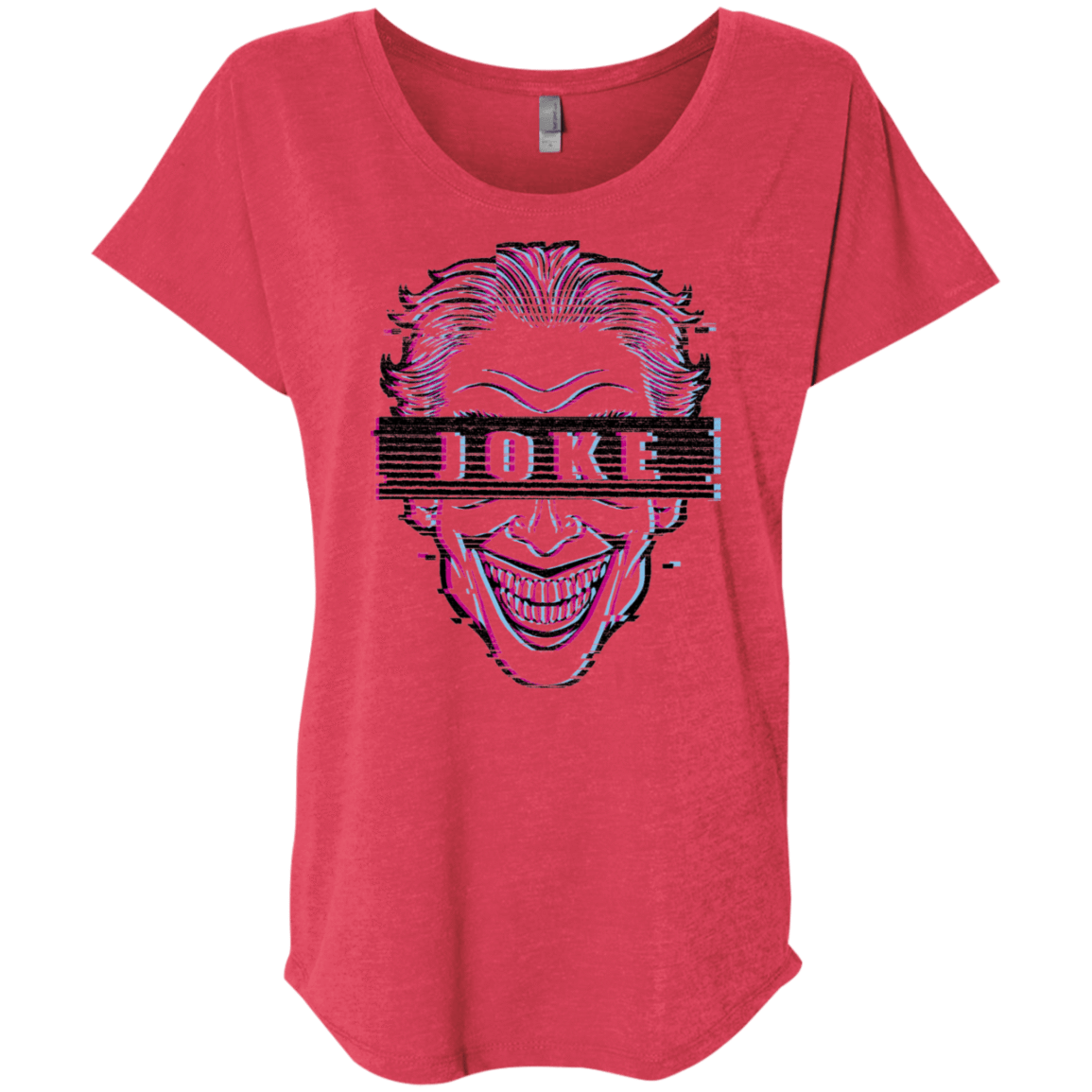 T-Shirts Vintage Red / X-Small Glitch Joke Triblend Dolman Sleeve