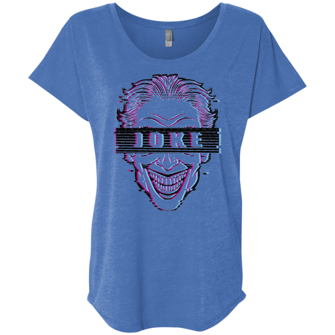 T-Shirts Vintage Royal / X-Small Glitch Joke Triblend Dolman Sleeve