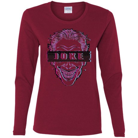 T-Shirts Cardinal / S Glitch Joke Women's Long Sleeve T-Shirt