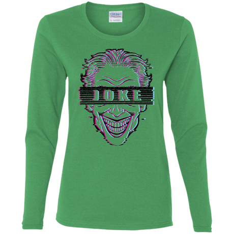 T-Shirts Irish Green / S Glitch Joke Women's Long Sleeve T-Shirt