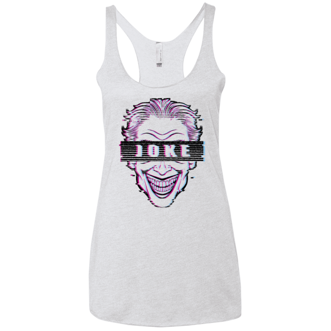 T-Shirts Heather White / X-Small Glitch Joke Women's Triblend Racerback Tank