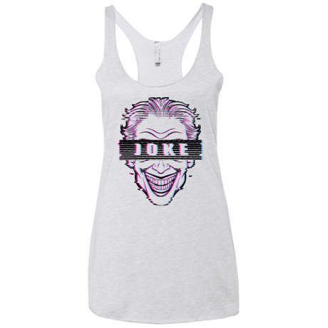 T-Shirts Heather White / X-Small Glitch Joke Women's Triblend Racerback Tank