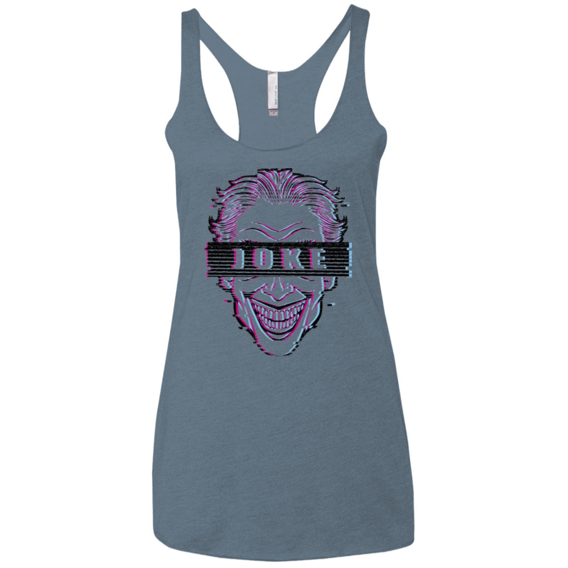 T-Shirts Indigo / X-Small Glitch Joke Women's Triblend Racerback Tank