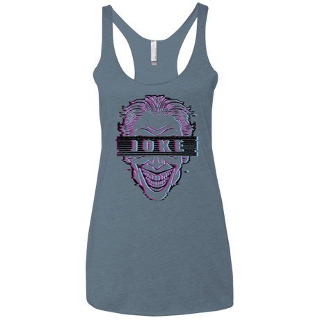 T-Shirts Indigo / X-Small Glitch Joke Women's Triblend Racerback Tank
