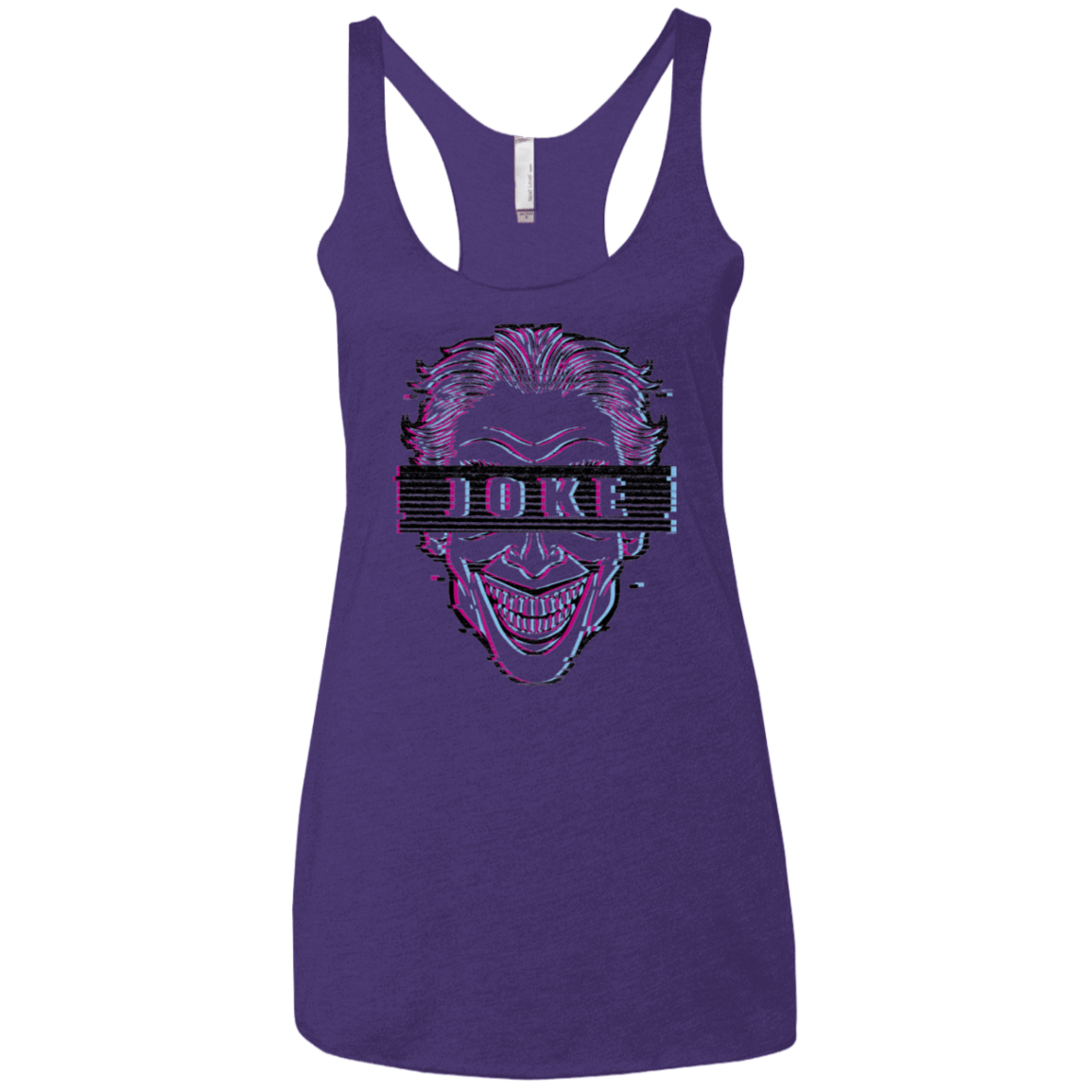 T-Shirts Purple Rush / X-Small Glitch Joke Women's Triblend Racerback Tank