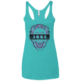 T-Shirts Tahiti Blue / X-Small Glitch Joke Women's Triblend Racerback Tank