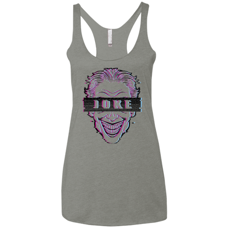 T-Shirts Venetian Grey / X-Small Glitch Joke Women's Triblend Racerback Tank