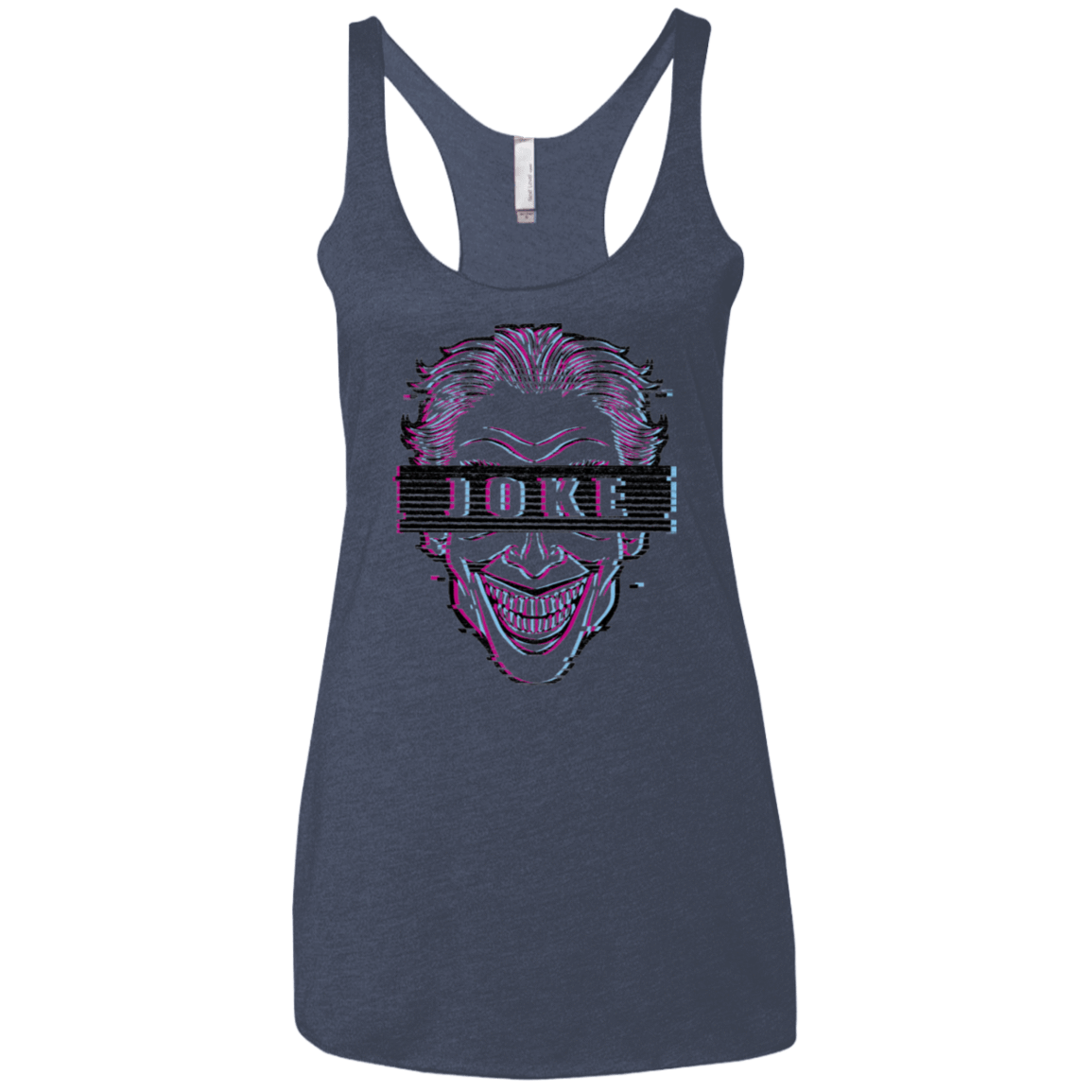 T-Shirts Vintage Navy / X-Small Glitch Joke Women's Triblend Racerback Tank