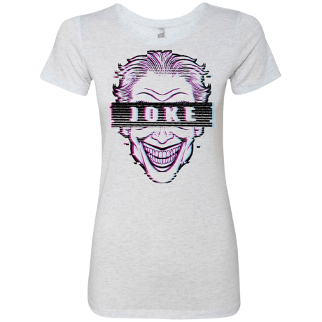T-Shirts Heather White / S Glitch Joke Women's Triblend T-Shirt