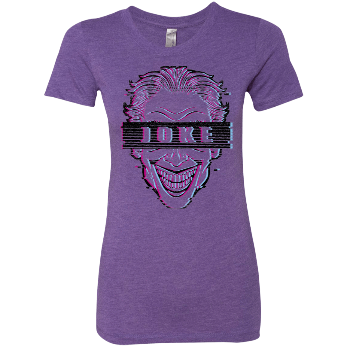 T-Shirts Purple Rush / S Glitch Joke Women's Triblend T-Shirt
