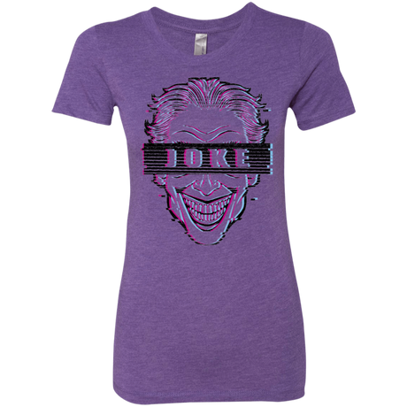 T-Shirts Purple Rush / S Glitch Joke Women's Triblend T-Shirt