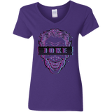 T-Shirts Purple / S Glitch Joke Women's V-Neck T-Shirt