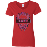 T-Shirts Red / S Glitch Joke Women's V-Neck T-Shirt