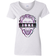 T-Shirts White / S Glitch Joke Women's V-Neck T-Shirt