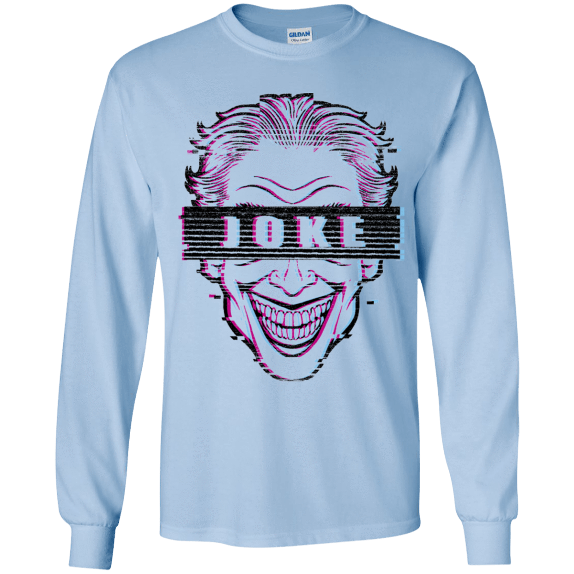 T-Shirts Light Blue / YS Glitch Joke Youth Long Sleeve T-Shirt