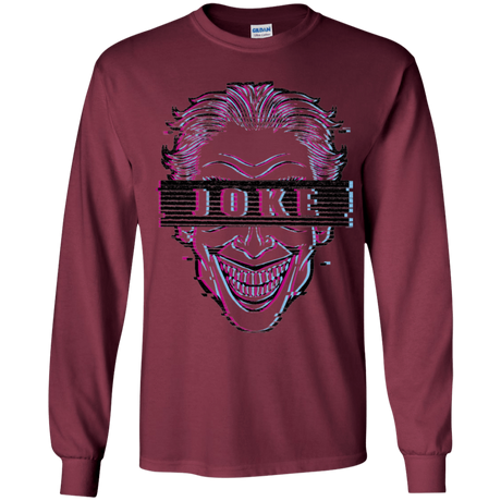 T-Shirts Maroon / YS Glitch Joke Youth Long Sleeve T-Shirt