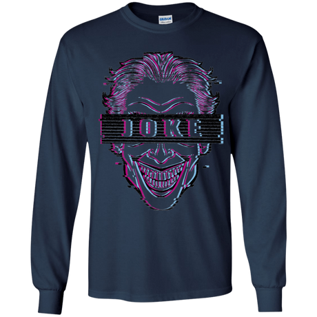 T-Shirts Navy / YS Glitch Joke Youth Long Sleeve T-Shirt