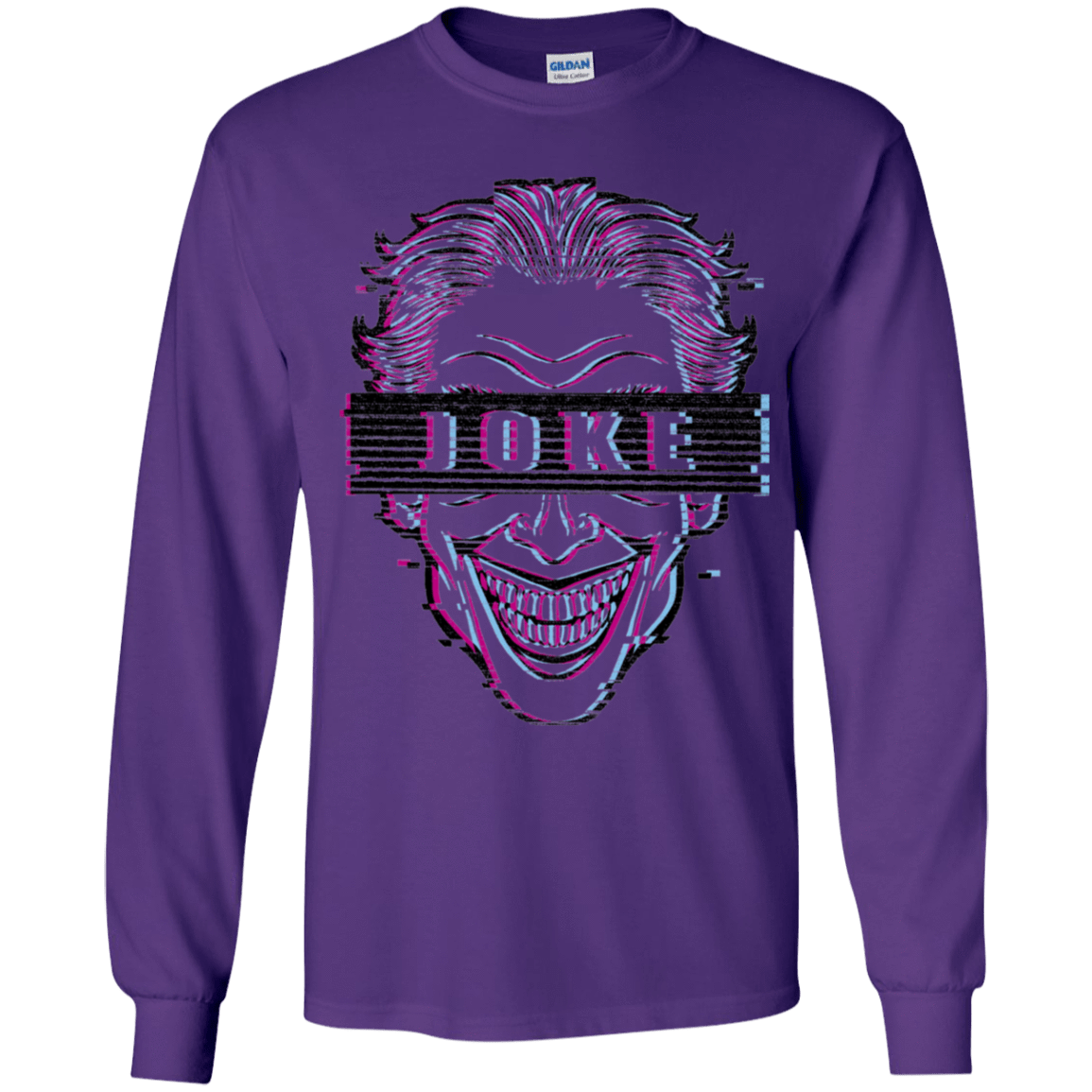 T-Shirts Purple / YS Glitch Joke Youth Long Sleeve T-Shirt