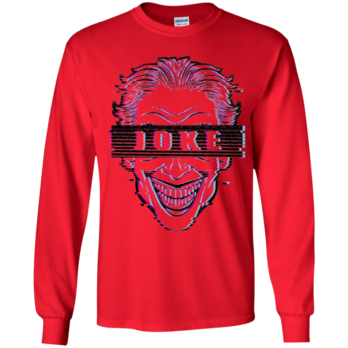 T-Shirts Red / YS Glitch Joke Youth Long Sleeve T-Shirt