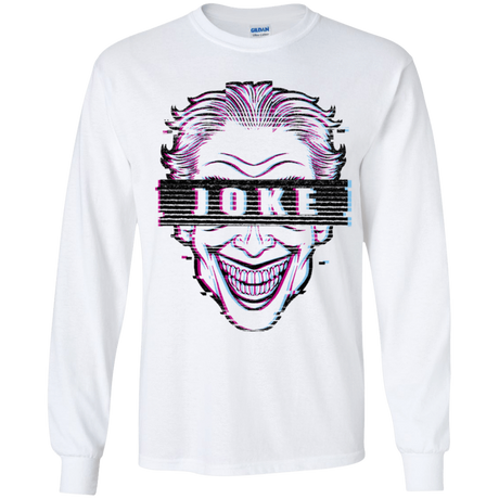 T-Shirts White / YS Glitch Joke Youth Long Sleeve T-Shirt