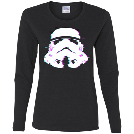 T-Shirts Black / S Glitch Trooper Women's Long Sleeve T-Shirt