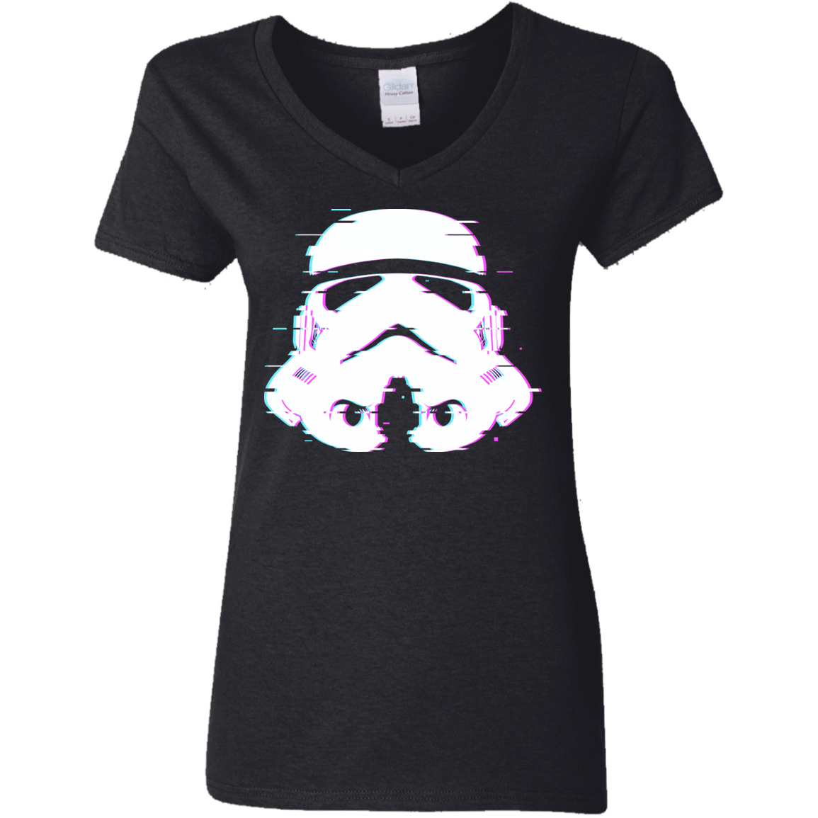 T-Shirts Black / S Glitch Trooper Women's V-Neck T-Shirt