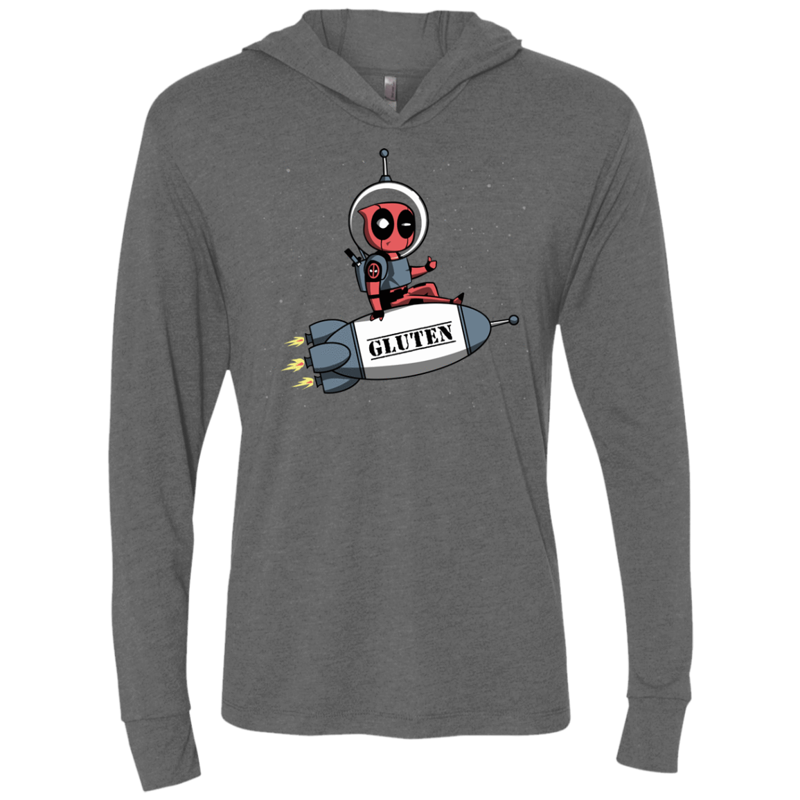 T-Shirts Premium Heather / X-Small Gluten No More Triblend Long Sleeve Hoodie Tee