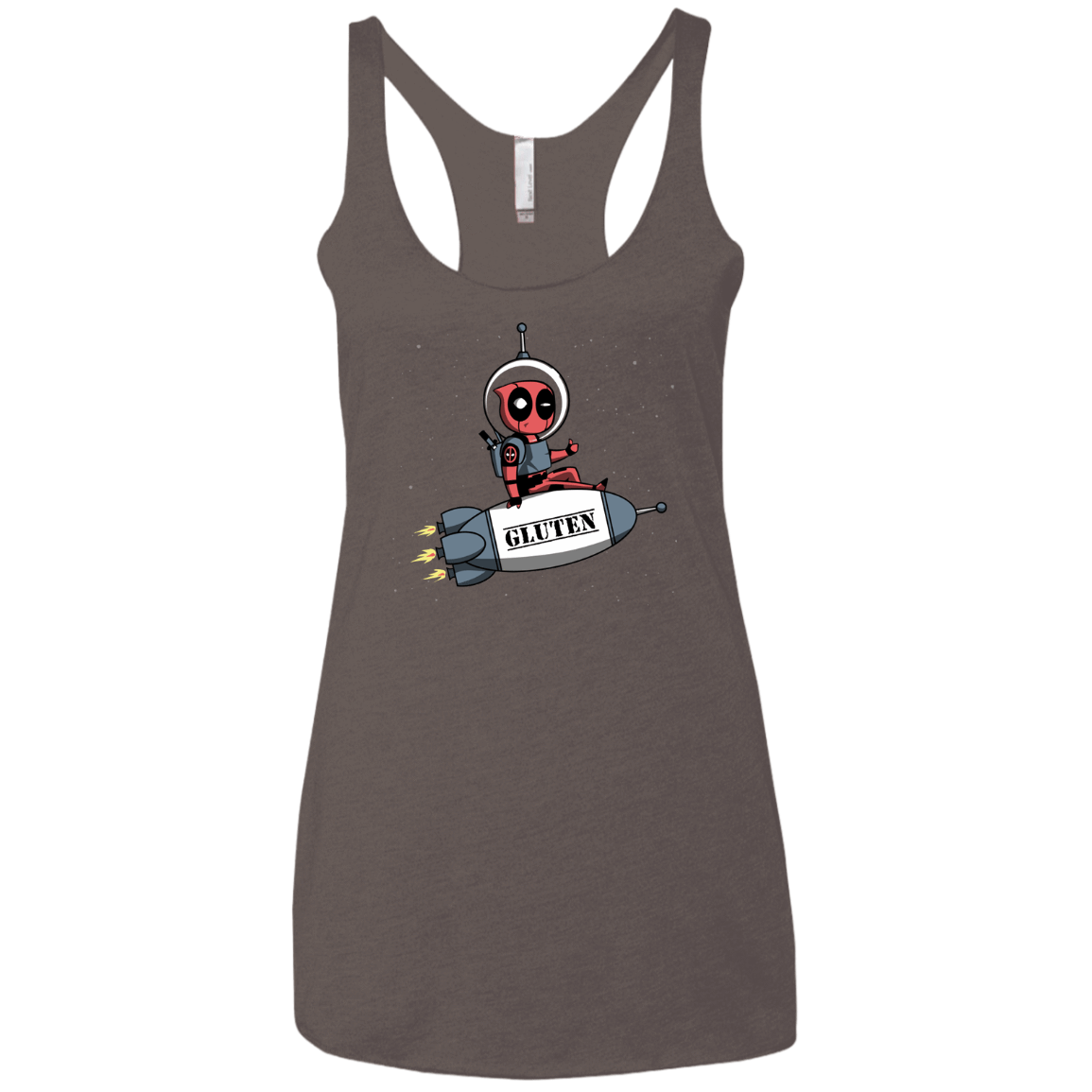 T-Shirts Macchiato / X-Small Gluten No More Women's Triblend Racerback Tank