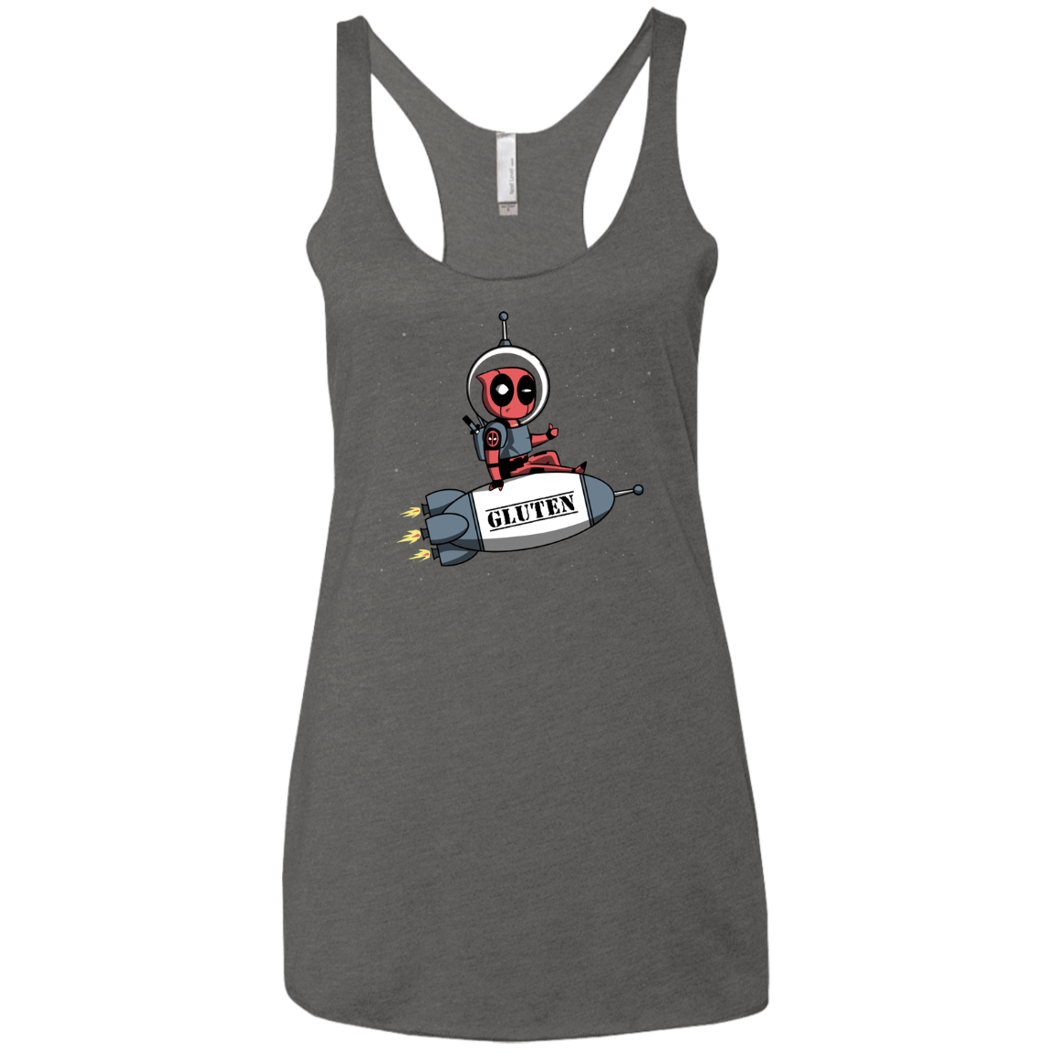 T-Shirts Premium Heather / X-Small Gluten No More Women's Triblend Racerback Tank