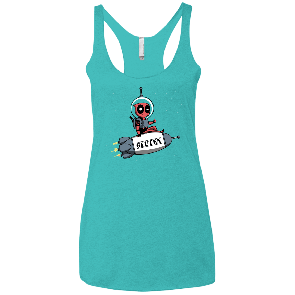 T-Shirts Tahiti Blue / X-Small Gluten No More Women's Triblend Racerback Tank