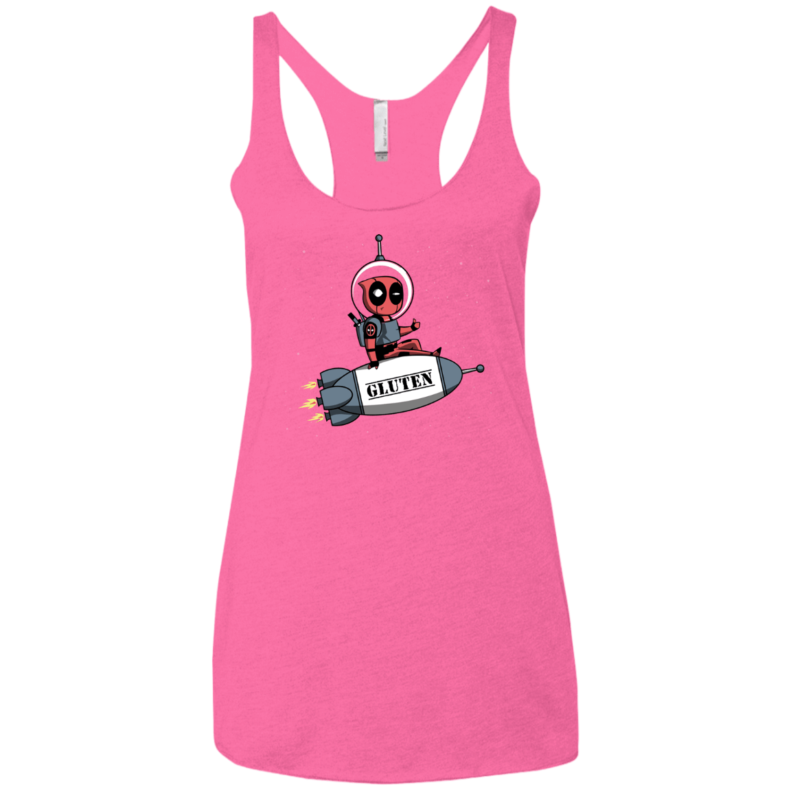 T-Shirts Vintage Pink / X-Small Gluten No More Women's Triblend Racerback Tank