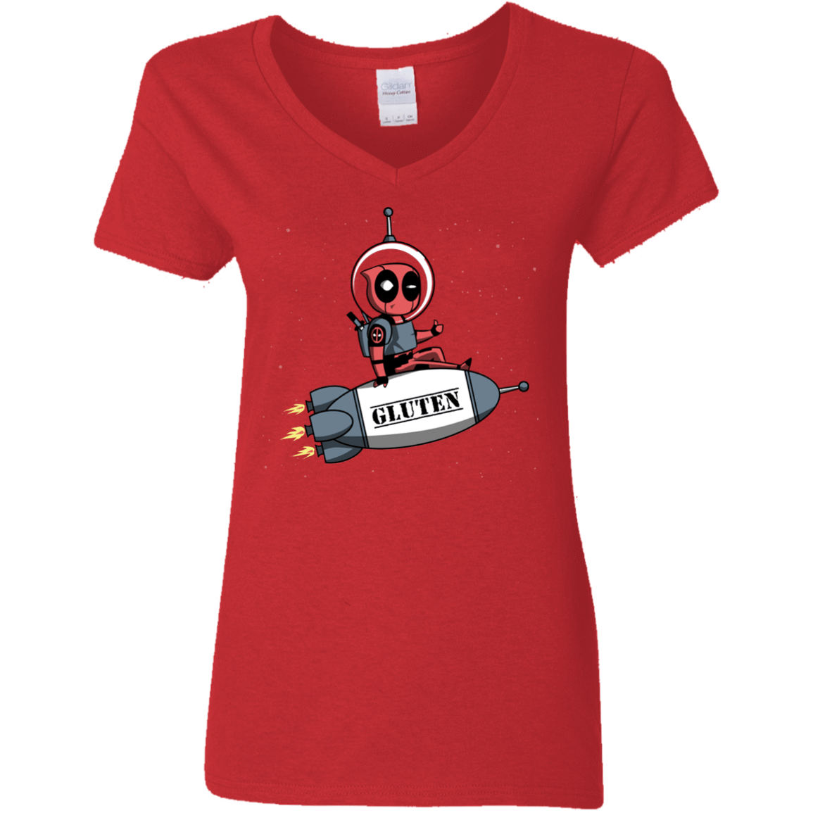 T-Shirts Red / S Gluten No More Women's V-Neck T-Shirt