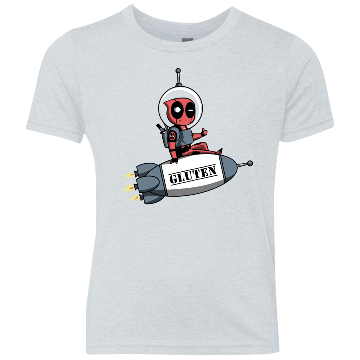 T-Shirts Heather White / YXS Gluten No More Youth Triblend T-Shirt