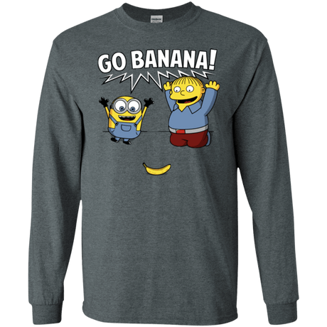 T-Shirts Dark Heather / S Go Banana! Men's Long Sleeve T-Shirt