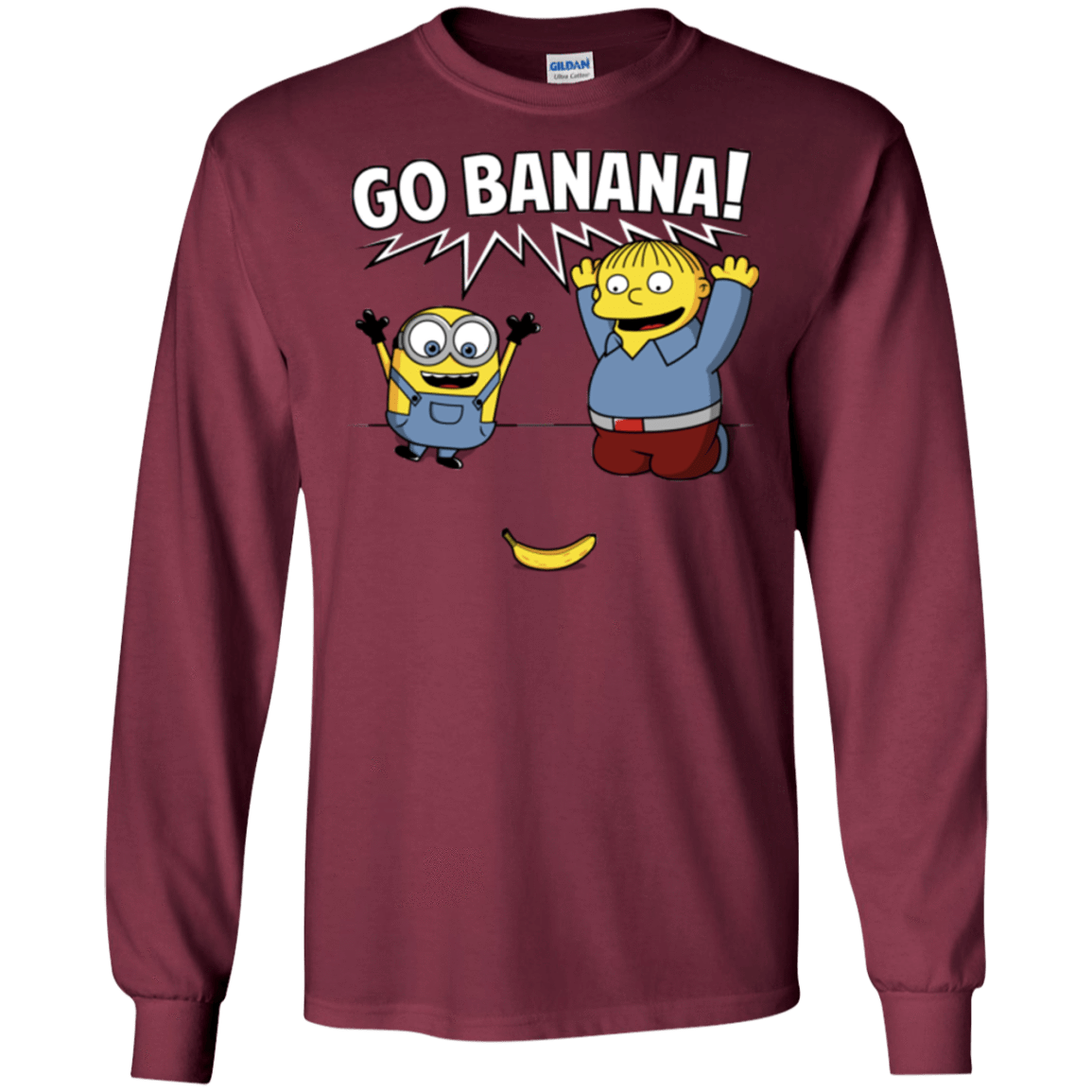 T-Shirts Maroon / S Go Banana! Men's Long Sleeve T-Shirt