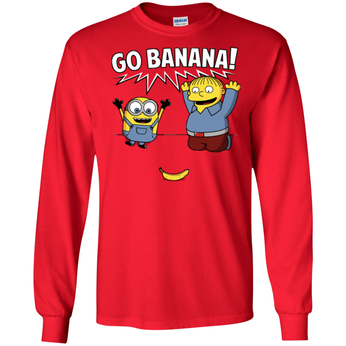 T-Shirts Red / S Go Banana! Men's Long Sleeve T-Shirt