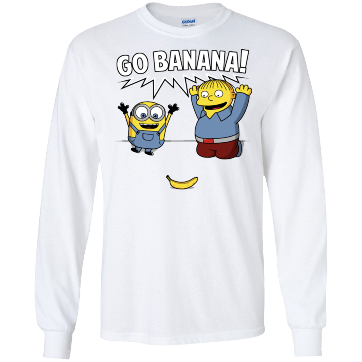 T-Shirts White / S Go Banana! Men's Long Sleeve T-Shirt