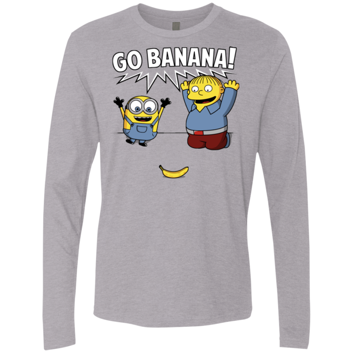 T-Shirts Heather Grey / S Go Banana! Men's Premium Long Sleeve