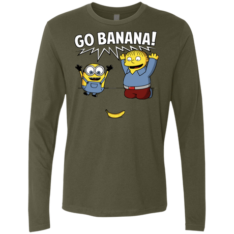 T-Shirts Military Green / S Go Banana! Men's Premium Long Sleeve